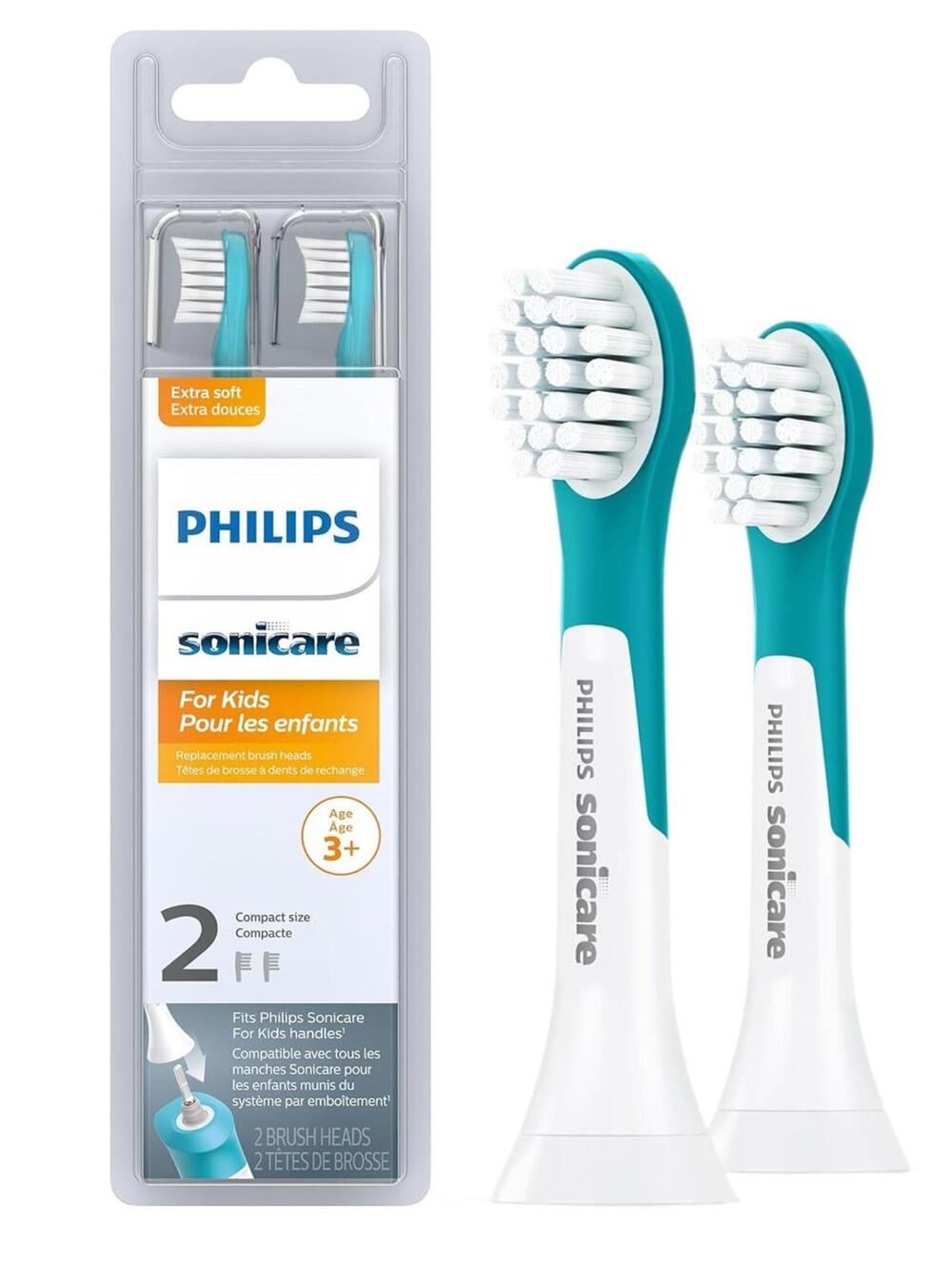 *Open Box - Philips Sonicare for Kids Electric Toothbrush Heads HX6032/94 (2 PK)